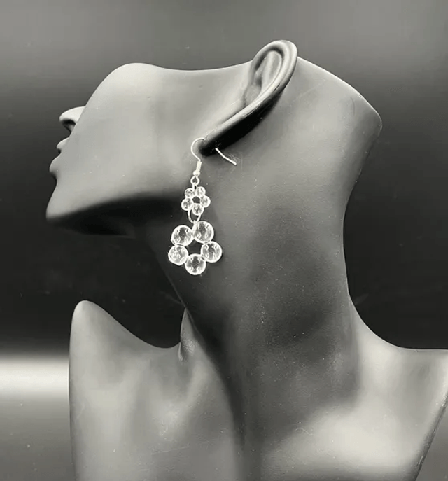 Boucles d'oreilles Double Fleur (10180)