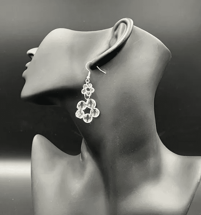 Boucles d&#039;oreilles Double Fleur (10180)