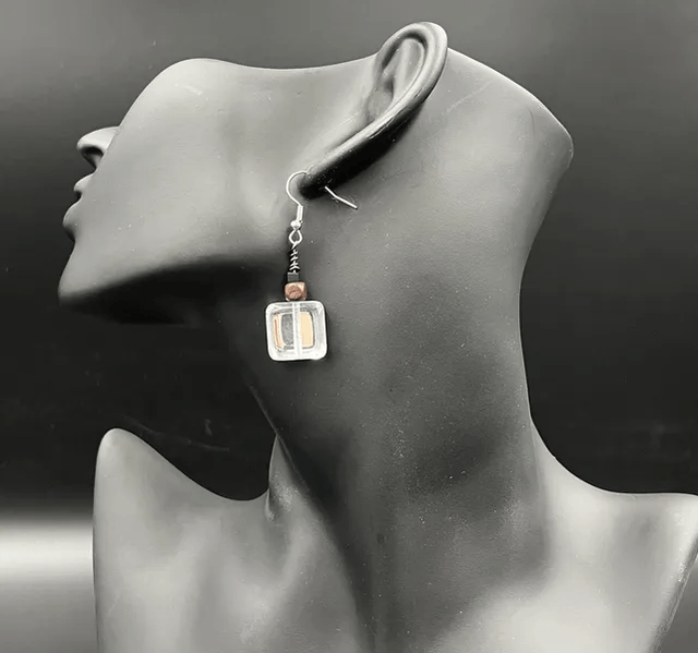 Boucles d'oreilles miroir (10010)